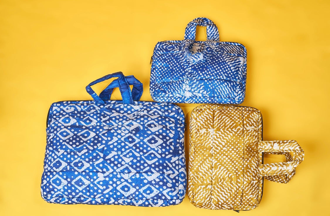 Barri Batik Quilted Small Tech Case