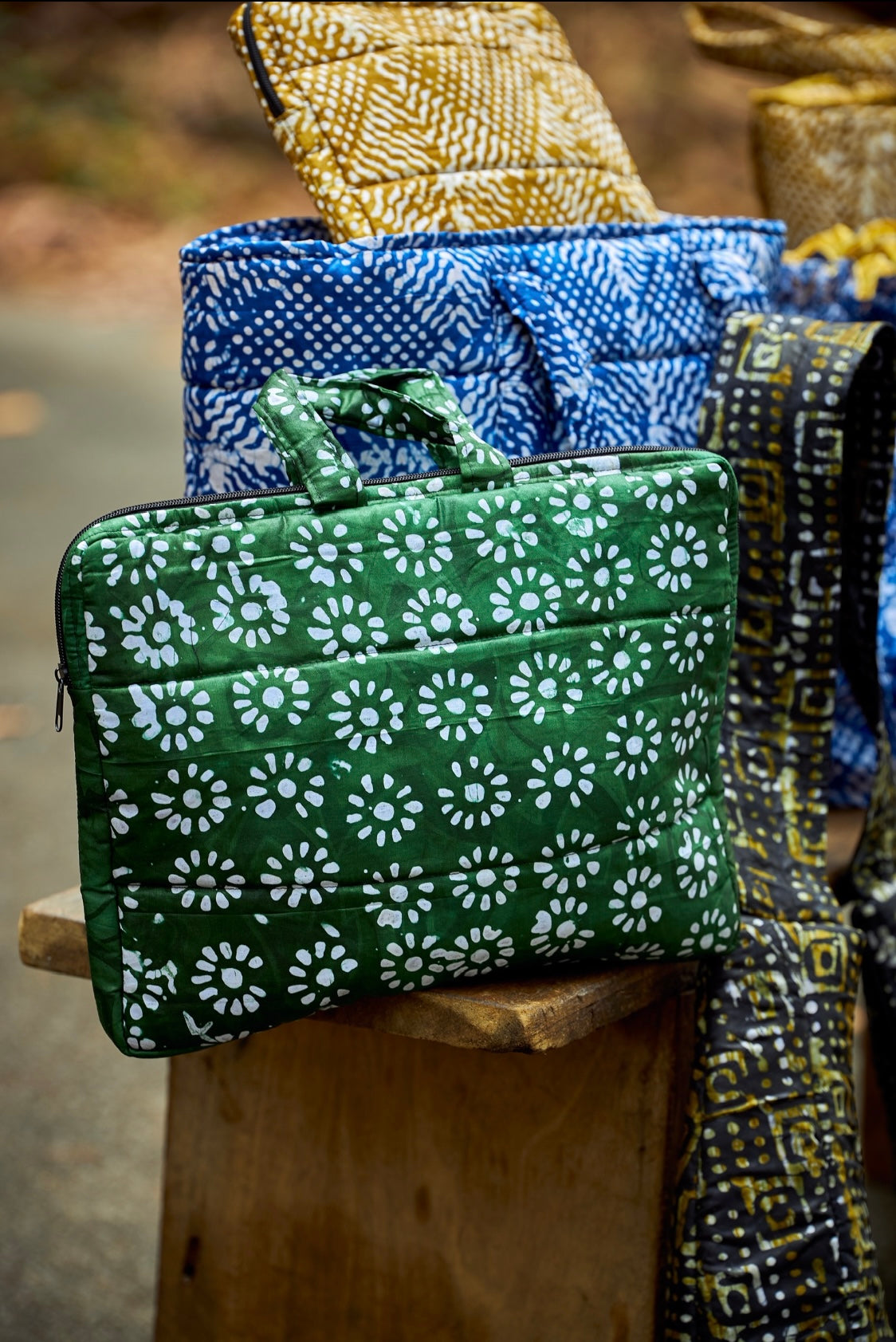 Barri Batik Quilted Large Tech Case