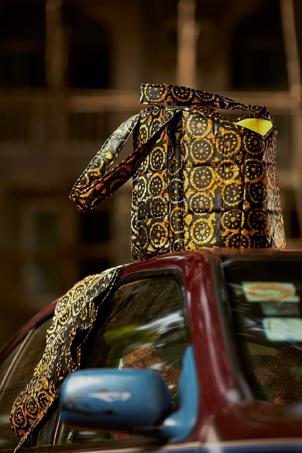 Malen Batik Quilted Open Tote