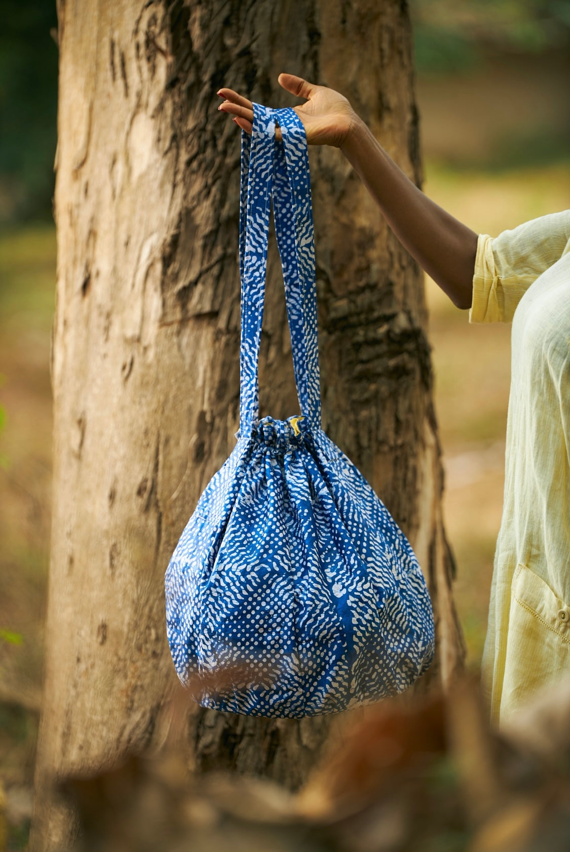 Mano Sakrim Batik Unlined Bucket Bag