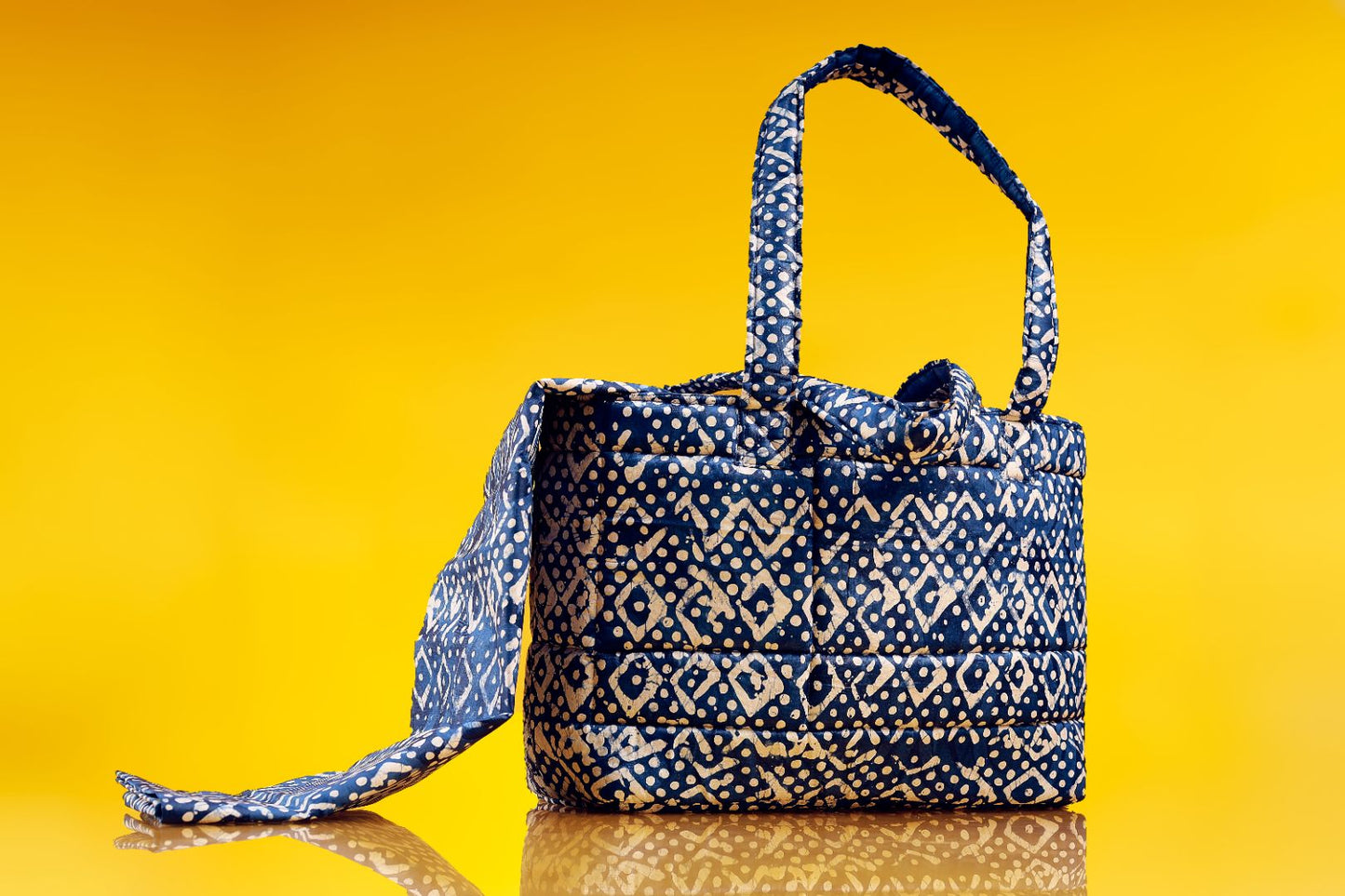 Sahn Batik Quilted Open Shoulder Bag