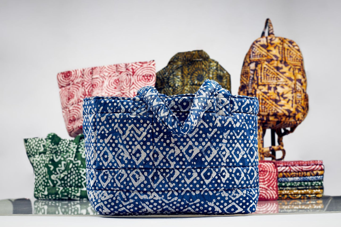 Sahn Batik Quilted Open Shoulder Bag