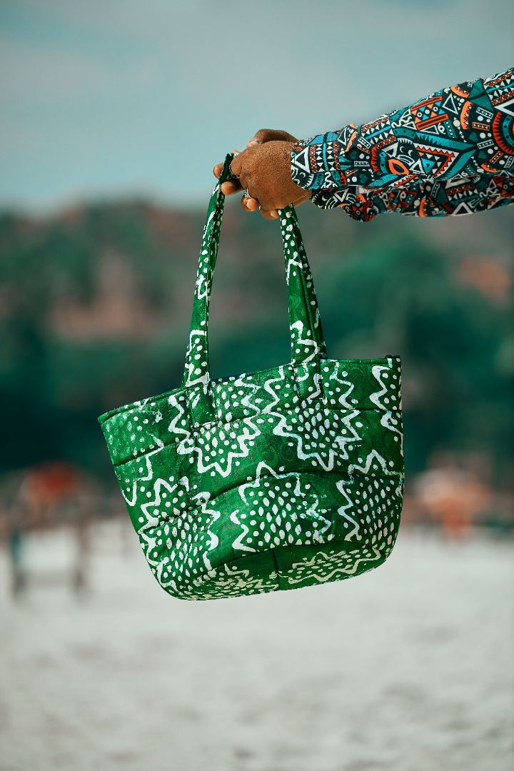Peje Batik Quilted Zipper Shoulder Bag