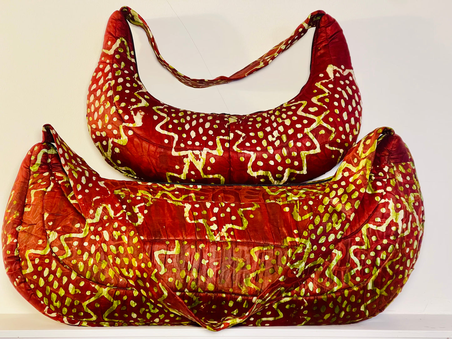 New - Yekomo Batik Quilted JumboXL Crossover Boat Bag Set