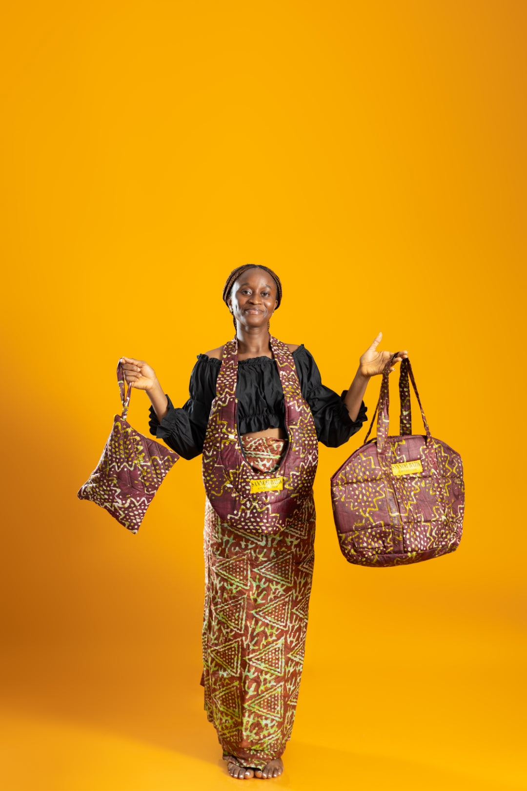 Soro Gbema Batik Quilted Crossbody Bag