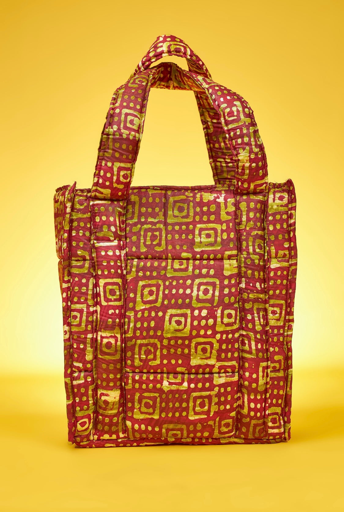 Kagonde Batik Quilted Zipper Tote