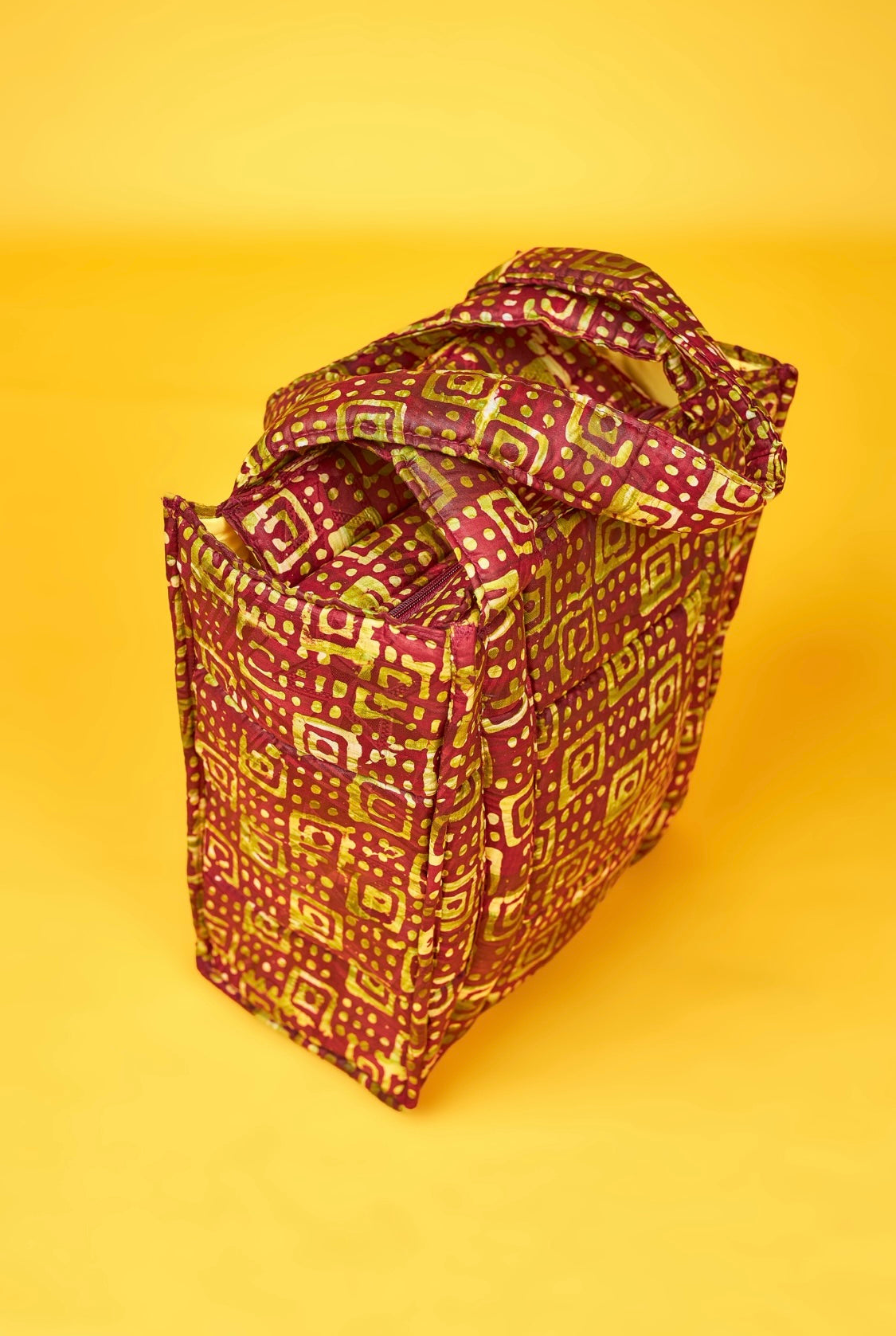 Kagonde Batik Quilted Zipper Tote