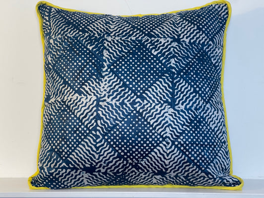 New - Large Malen Batik Quilted Luxe Cushion