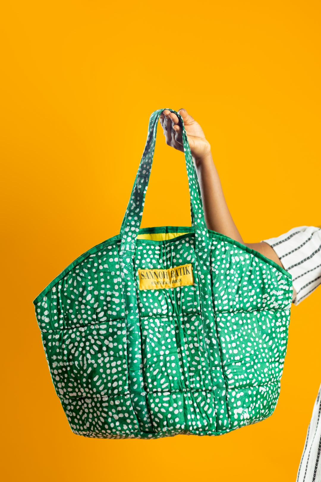 Malen Batik Quilted Open Tote