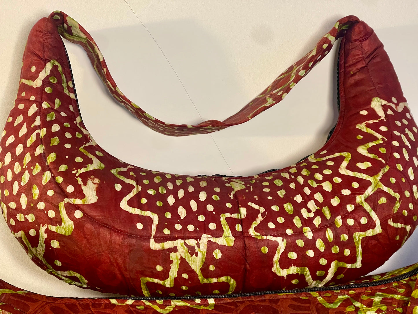 New-Yekomo Batik Quilted Small Underarm Boat Bag