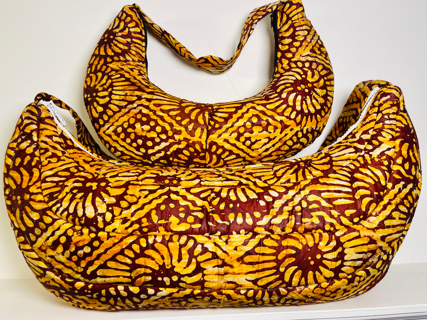New - Yekomo Batik Quilted JumboXL Crossover Boat Bag Set