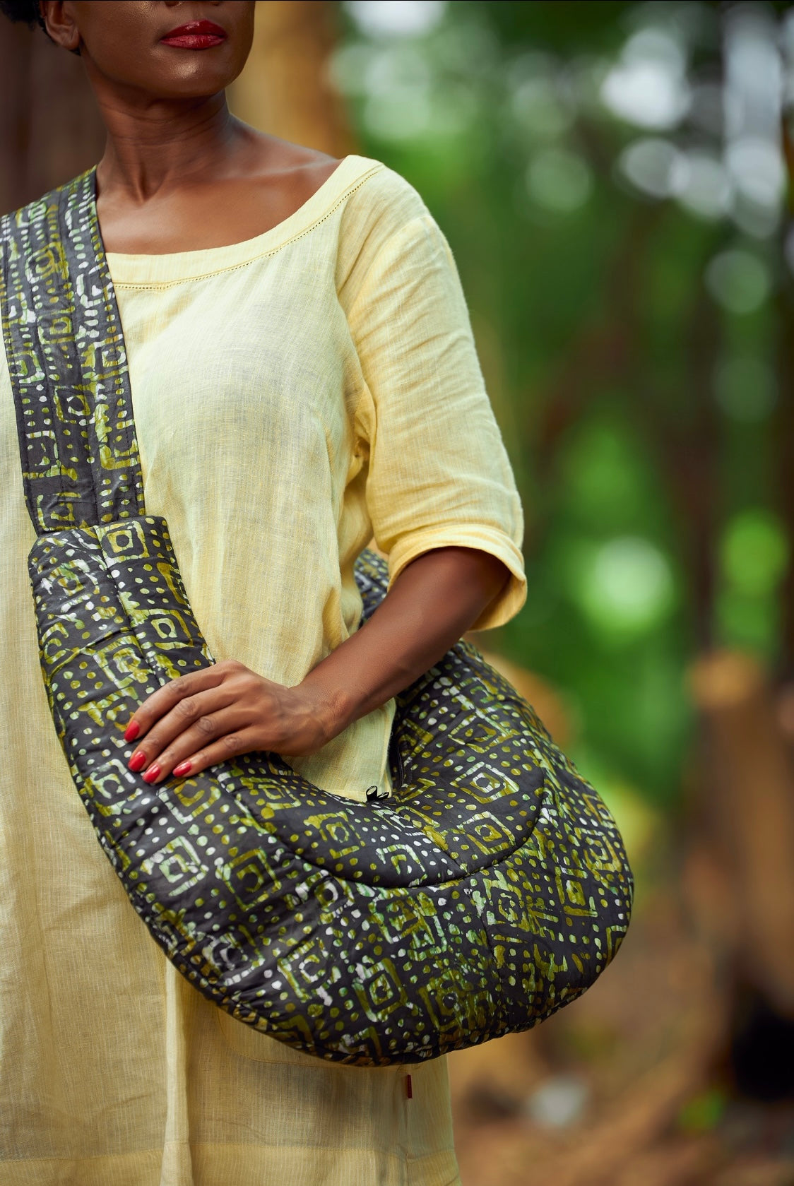 Soro Gbema Batik Quilted Crossbody Bag