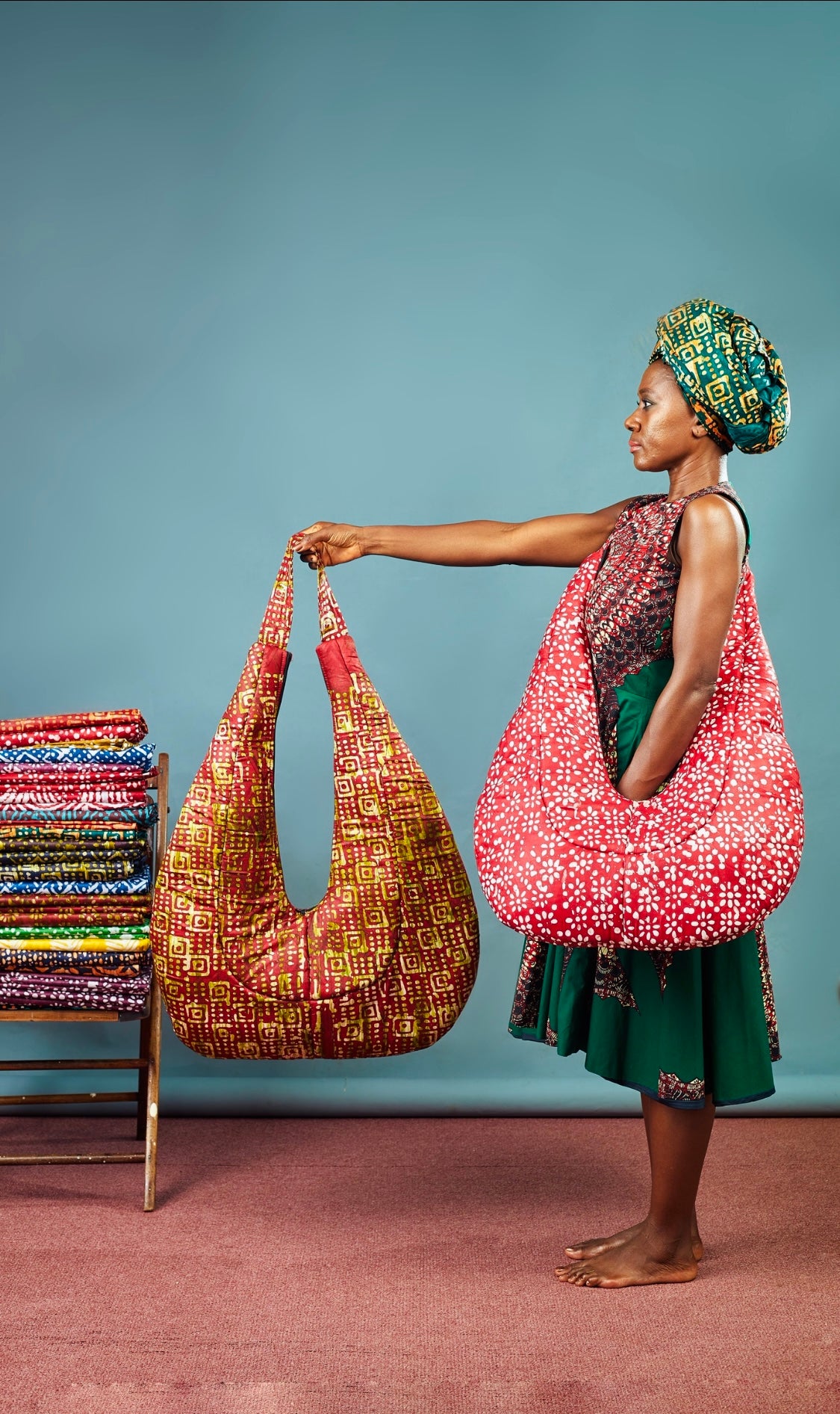 Soro Gbema Batik Quilted Crossbody Bag