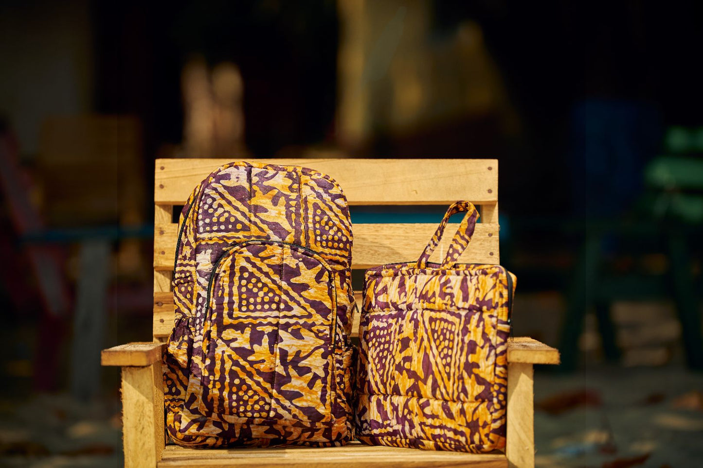 Sowa Batik Quilted Backpack