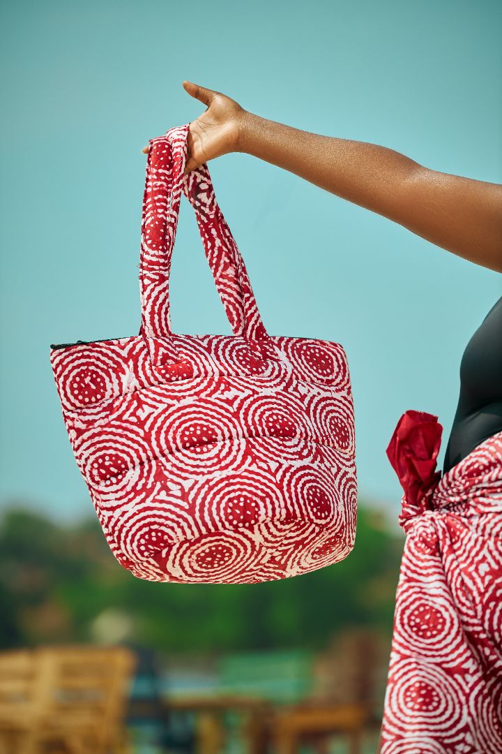 Peje Batik Quilted Zipper Shoulder Bag